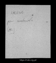 Zalesie. Files of Zambrow district in the Middle Ages. Files of Historico-Geographical Dictionary of Masovia in the Middle Ages