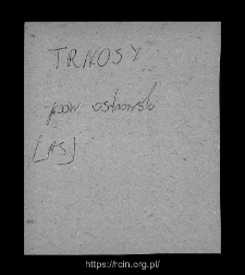 Trynosy. Files of Ostrow Mazowiecka district in the Middle Ages. Files of Historico-Geographical Dictionary of Masovia in the Middle Ages