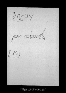 Żochy. Files of Ostrow Mazowiecka district in the Middle Ages. Files of Historico-Geographical Dictionary of Masovia in the Middle Ages