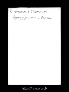 Czarn&oacute;w. Files of Kamienczyk district in the Middle Ages. Files of Historico-Geographical Dictionary of Masovia in the Middle Ages
