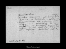 Dąbr&oacute;wka. Files of Kamienczyk district in the Middle Ages. Files of Historico-Geographical Dictionary of Masovia in the Middle Ages