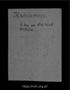 Kędzierzyn. Files of Bielsk district in the Middle Ages. Files of Historico-Geographical Dictionary of Masovia in the Middle Ages