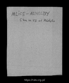 Mlice-Arnoldy. Files of Bielsk district in the Middle Ages. Files of Historico-Geographical Dictionary of Masovia in the Middle Ages