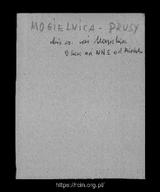 Mogielnica-Prusy. Kartoteka powiatu bielskiego w średniowieczu. Kartoteka Słownika historyczno-geograficznego Mazowsza w średniowieczu