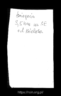 Śniegocin. Files of Bielsk district in the Middle Ages. Files of Historico-Geographical Dictionary of Masovia in the Middle Ages