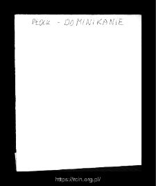 Płock-Dominicans. Files of Plock district in the Middle Ages. Files of Historico-Geographical Dictionary of Masovia in the Middle Ages