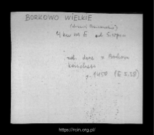 Borkowo Wielkie. Files of Sierpc district in the Middle Ages. Files of Historico-Geographical Dictionary of Masovia in the Middle Ages