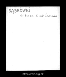 Dąbr&oacute;wki. Files of Sierpc district in the Middle Ages. Files of Historico-Geographical Dictionary of Masovia in the Middle Ages