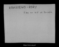 Kraszewo-Rory. Files of Raciaz district in the Middle Ages. Files of Historico-Geographical Dictionary of Masovia in the Middle Ages