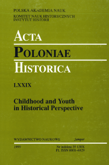 Acta Poloniae Historica. T. 79 (1999), Strony tytułowe, Spis treści