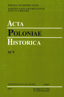 Acta Poloniae Historica. T. 95 (2007), Reviews