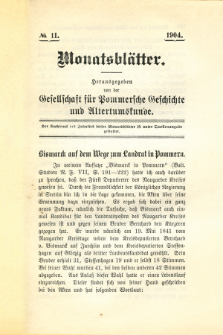 Monatsbl&auml;tter Jhrg. 18, H. 11 (1904)