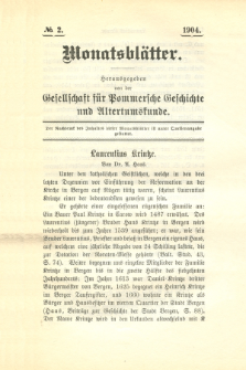 Monatsblätter Jhrg. 18, H. 2 (1904)