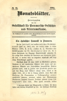 Monatsbl&auml;tter Jhrg. 18, H. 12 (1904)