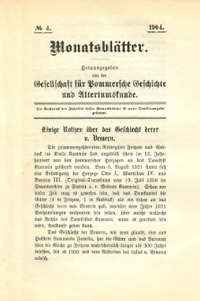 Monatsbl&auml;tter Jhrg. 18, H. 4 (1904)
