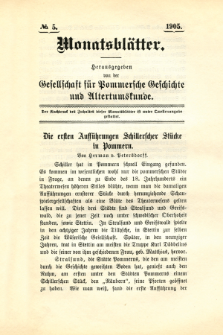 Monatsbl&auml;tter Jhrg. 19, H. 5 (1905)