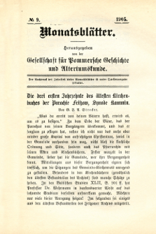 Monatsbl&auml;tter Jhrg. 19, H. 9 (1905)