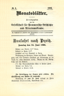 Monatsblätter Jhrg. 20, H. 6 (1906)