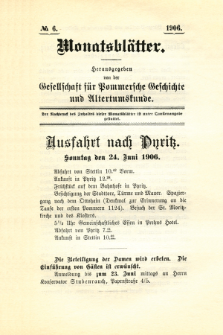 Monatsbl&auml;tter Jhrg. 20, H. 6 (1906)
