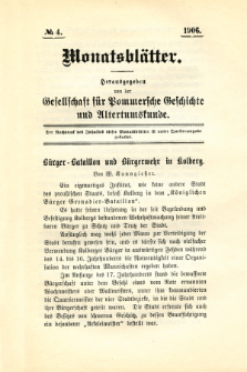 Monatsbl&auml;tter Jhrg. 20, H. 4 (1906)