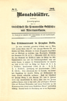 Monatsblätter Jhrg. 19, H. 11 (1905)