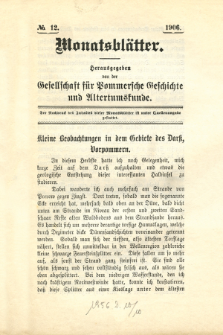 Monatsbl&auml;tter Jhrg. 20, H. 11 (1906)
