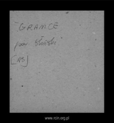 Granica. Files of Blonie district in the Middle Ages. Files of Historico-Geographical Dictionary of Masovia in the Middle Ages