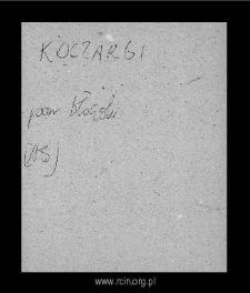 Koczargi Stare. Files of Blonie district in the Middle Ages. Files of Historico-Geographical Dictionary of Masovia in the Middle Ages