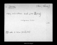 Osiek, now part of Błonie. Files of Blonie district in the Middle Ages. Files of Historico-Geographical Dictionary of Masovia in the Middle Ages