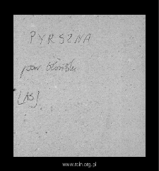 Pyrszna. Files of Blonie district in the Middle Ages. Files of Historico-Geographical Dictionary of Masovia in the Middle Ages