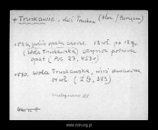 Truskaw. Files of Blonie district in the Middle Ages. Files of Historico-Geographical Dictionary of Masovia in the Middle Ages