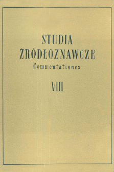 Dorobek nauk pomocniczych historii XIX i XX wieku w Polsce w świetle nowych potrzeb