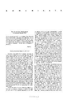 Studia Źr&oacute;dłoznawcze = Commentationes T. 25 (1980), Komunikaty