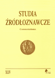 Studia Źródłoznawcze = Commentationes T. 44 (2006), Komunikaty