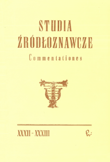 Studia Źr&oacute;dłoznawcze = Commentationes T. 32-33 (1990), Recenzje