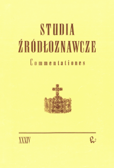 Studia Źródłoznawcze = Commentationes T. 34 (1993), Title pages, Contents