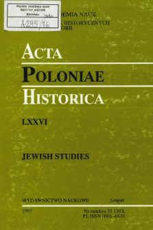 Acta Poloniae Historica. T. 76 (1997), Strony tytułowe, Spis treści