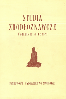Studia Źródłoznawcze = Commentationes T. 24 (1979)
