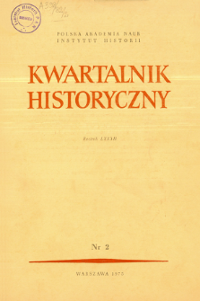 Kwartalnik Historyczny R. 82 nr 1 (1975), Title pages, Contents