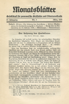 Monatsbl&auml;tter Jhrg. 53, H. 3 (1939)