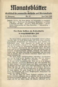 Monatsbl&auml;tter Jhrg. 53, H. 6/7 (1939)