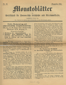 Monatsbl&auml;tter Jhrg. 36, H. 12 (1922)