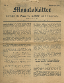 Monatsbl&auml;tter Jhrg. 38, H. 9 (1924)