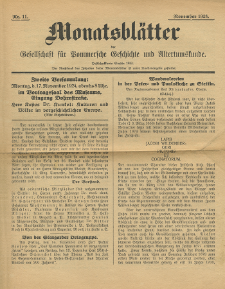 Monatsbl&auml;tter Jhrg. 38, H. 11 (1924)