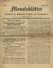 Monatsbl&auml;tter Jhrg. 39, H. 1 (1925)
