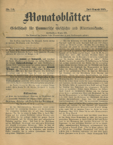 Monatsblätter Jhrg. 39, H. 7/8 (1925)