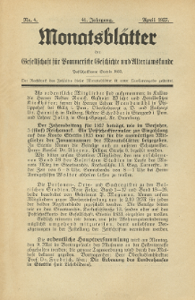 Monatsbl&auml;tter Jhrg. 41, H. 4 (1927)