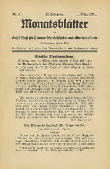 Monatsblätter Jhrg. 42, H. 3 (1928)