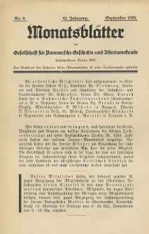 Monatsbl&auml;tter Jhrg. 42, H. 9 (1928)