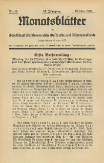 Monatsbl&auml;tter Jhrg. 42, H. 10 (1928)
